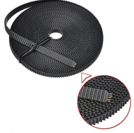 Componente si accesorii imprimante 3D - Curea GT2 6mm cu sarma din otel inserata