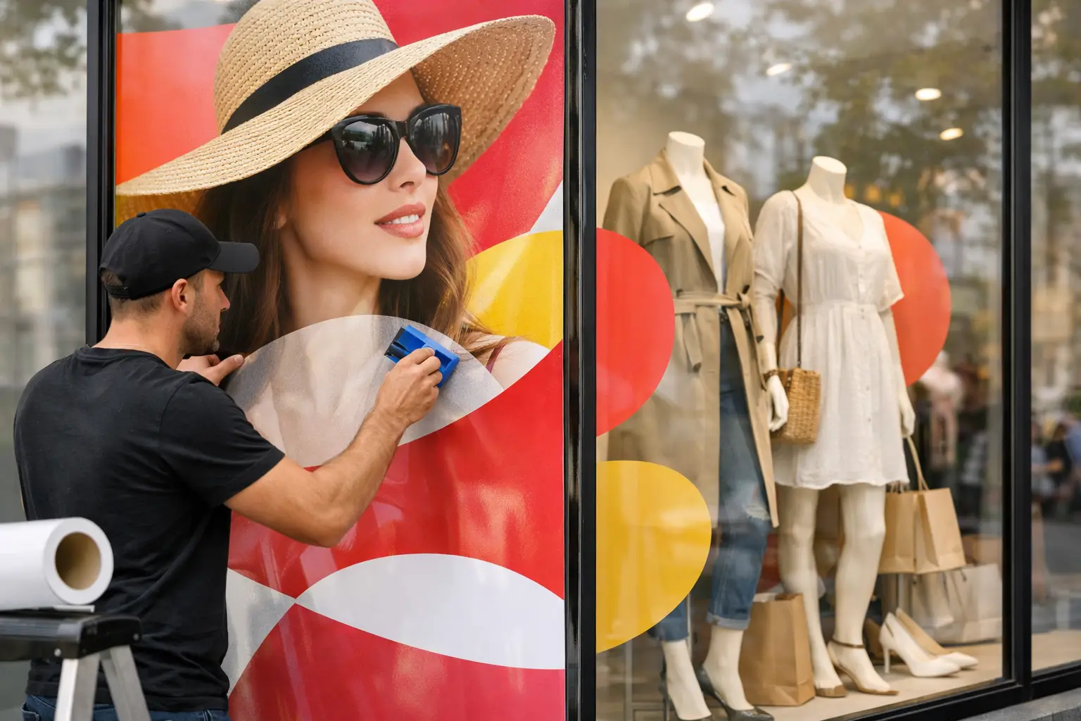 Colantare vitrină magazin - design care vinde