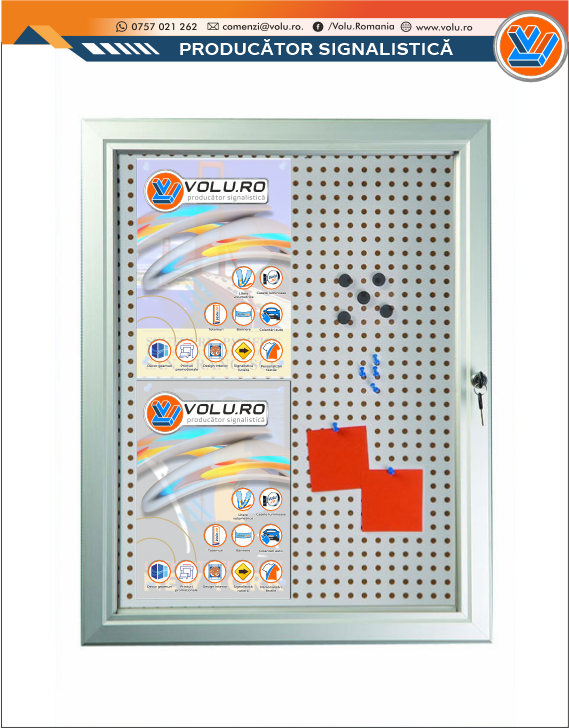 Avizier de exterior din metal si pluta 4xA4 [2]