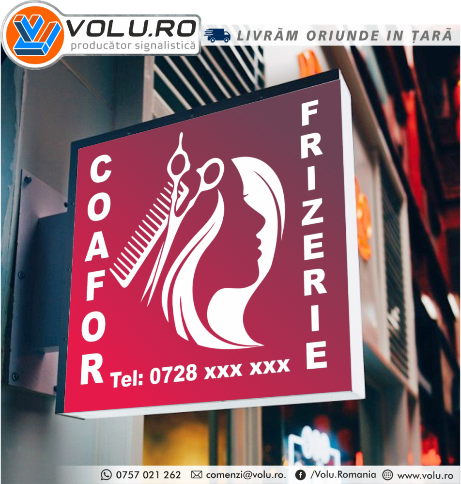 Caseta luminoasa Coafor&Frizerie [1]