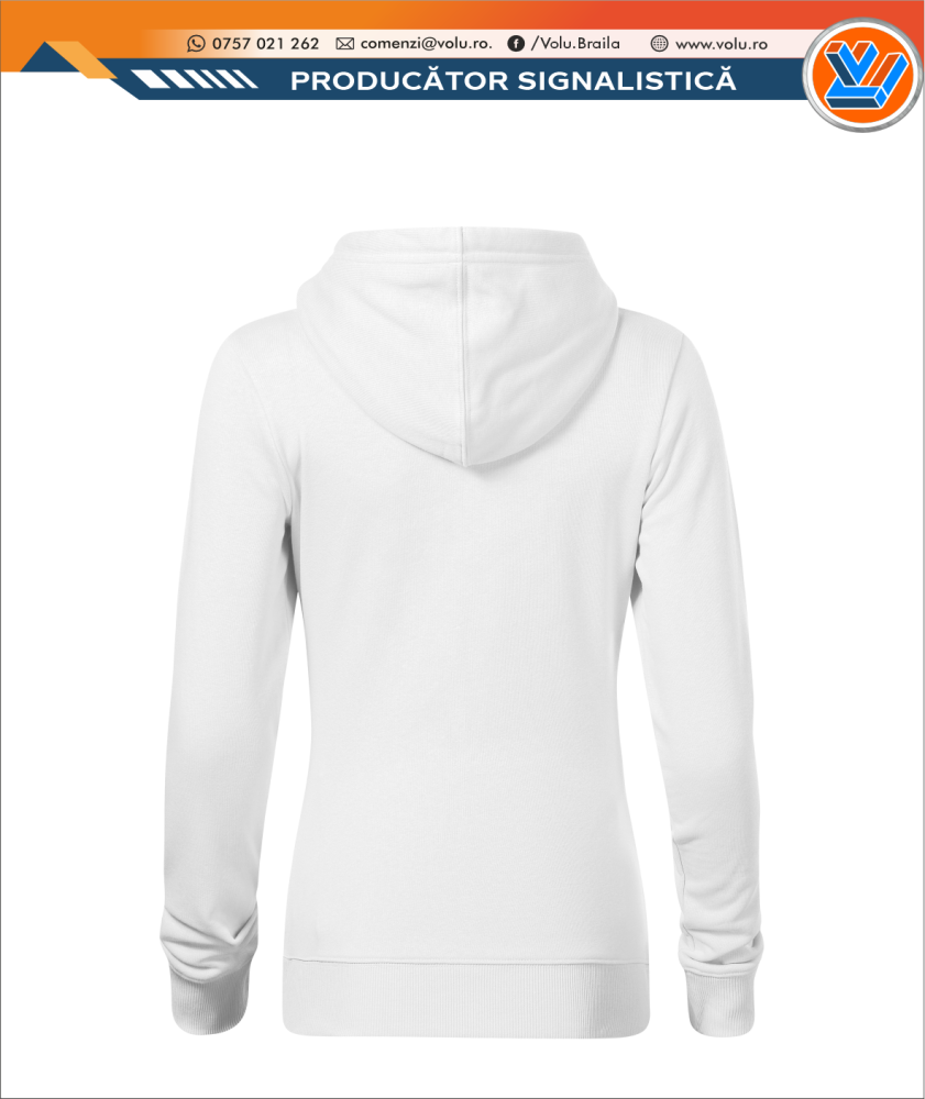 Hanorac cu gluga Dama Personalizat Alb [2]