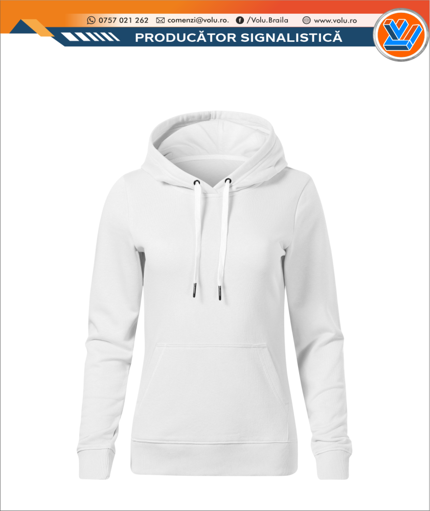 Hanorac cu gluga Dama Personalizat Alb [1]