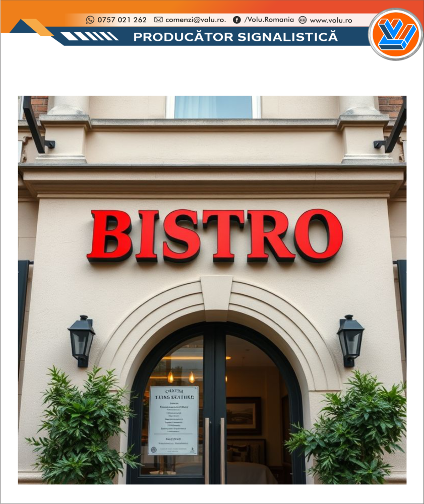 Litere Volumetrice Iluminate LED - personalizat Bistro [1]