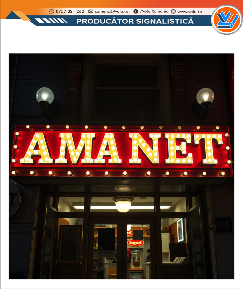 Litere Volumetrice Iluminate BEC LED - personalizat Amanet [3]