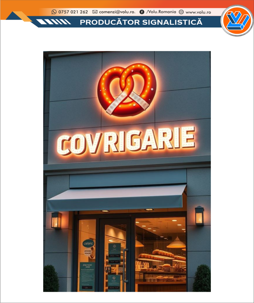 Litere Volumetrice Iluminate BEC LED - personalizat Covrigarie [3]