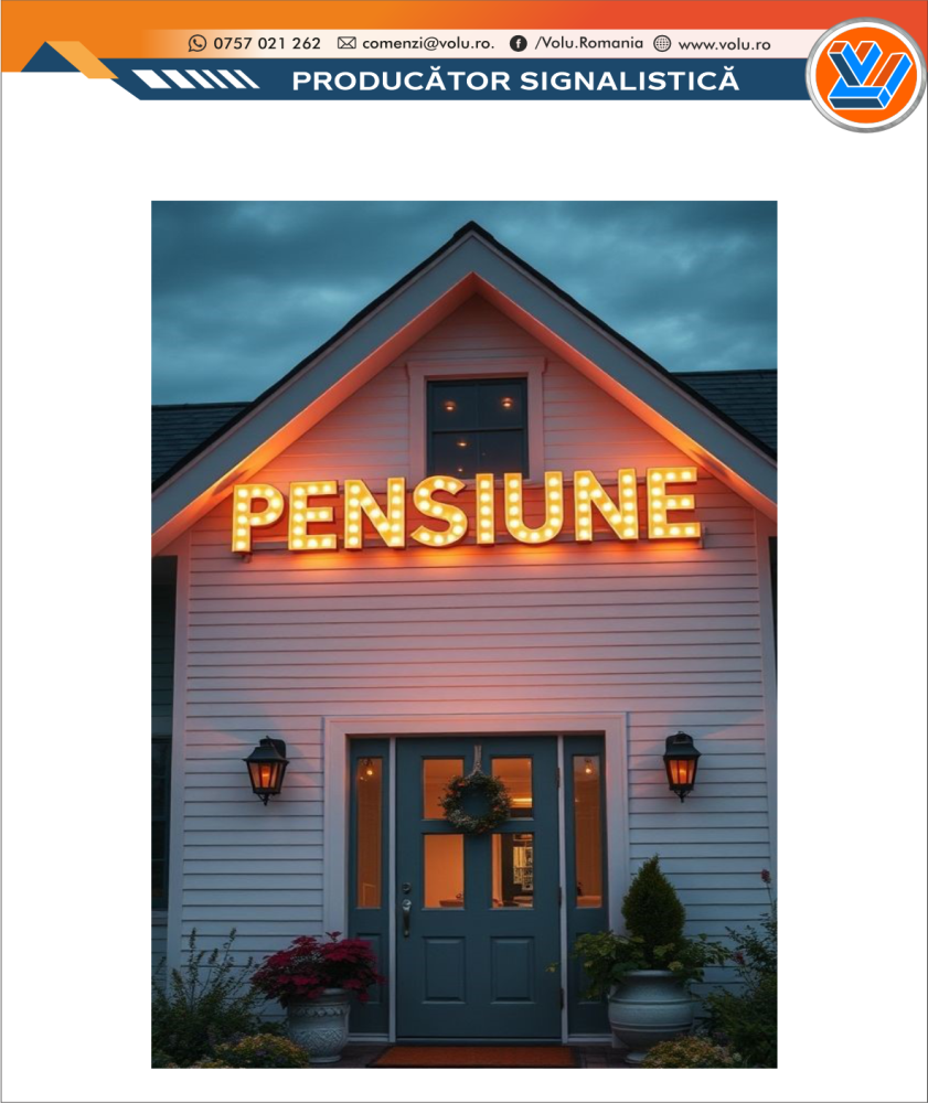 Litere Volumetrice Iluminate BEC LED - personalizat Pensiune [5]