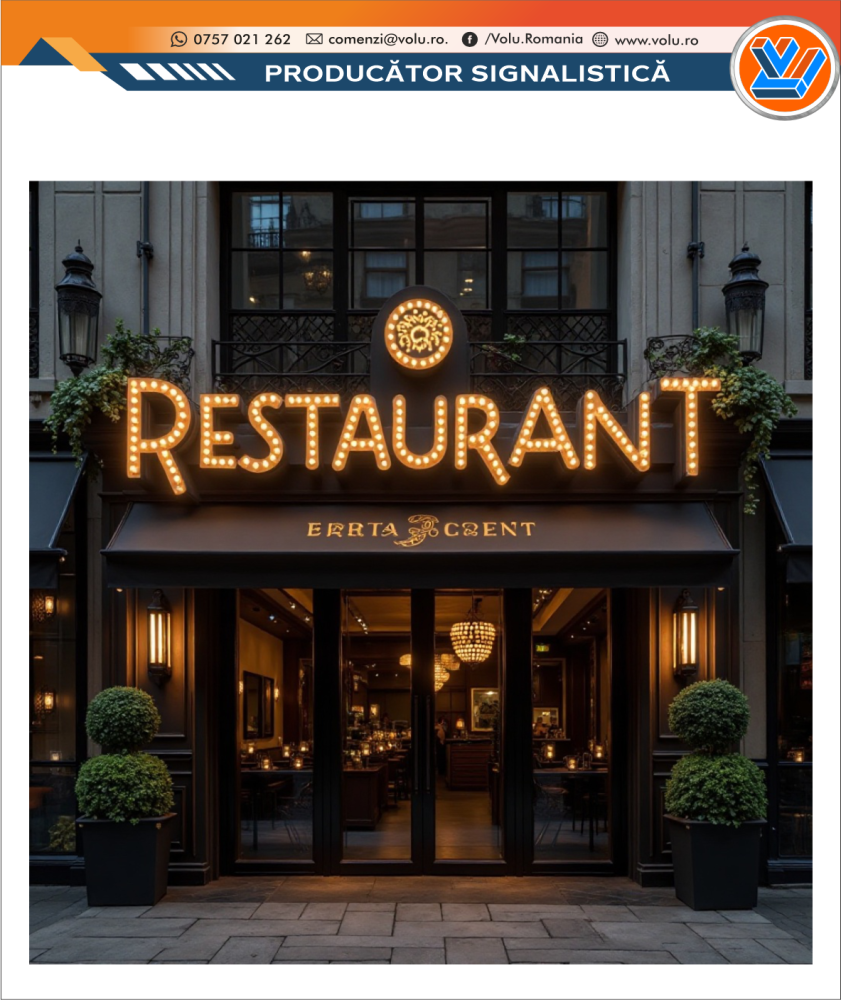 Litere Volumetrice Iluminate BEC LED - personalizat Restaurant [3]