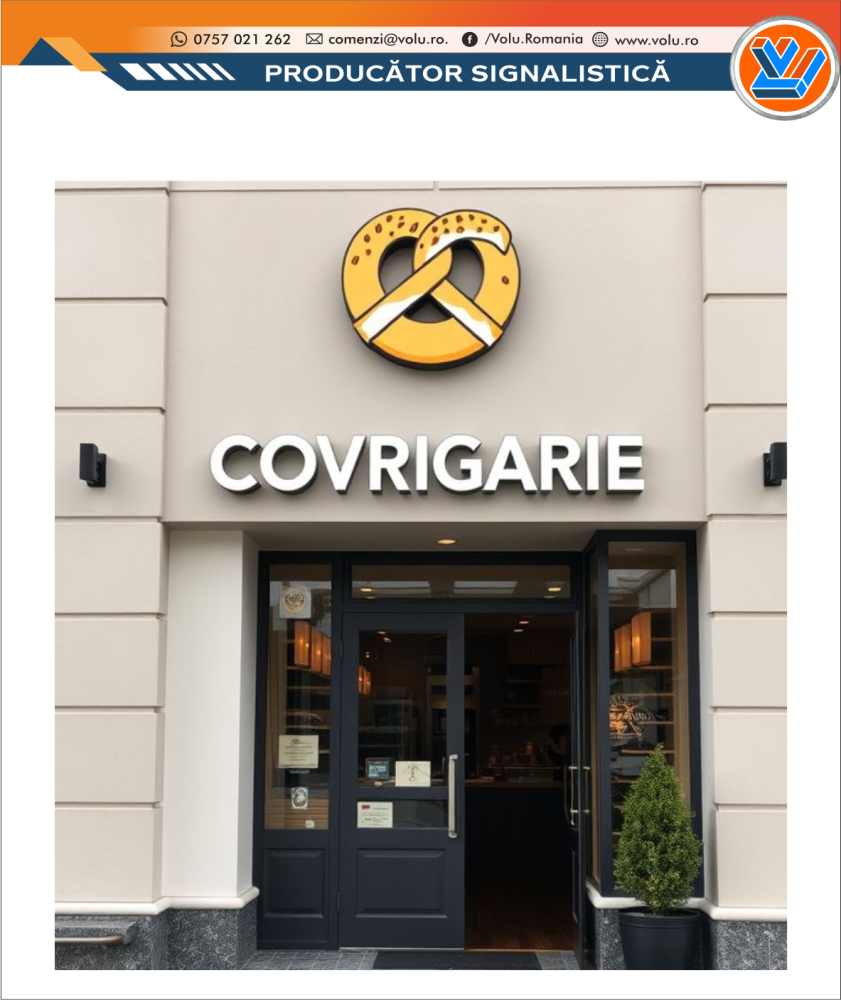 Litere Volumetrice Iluminate LED - personalizat Covrigarie [2]