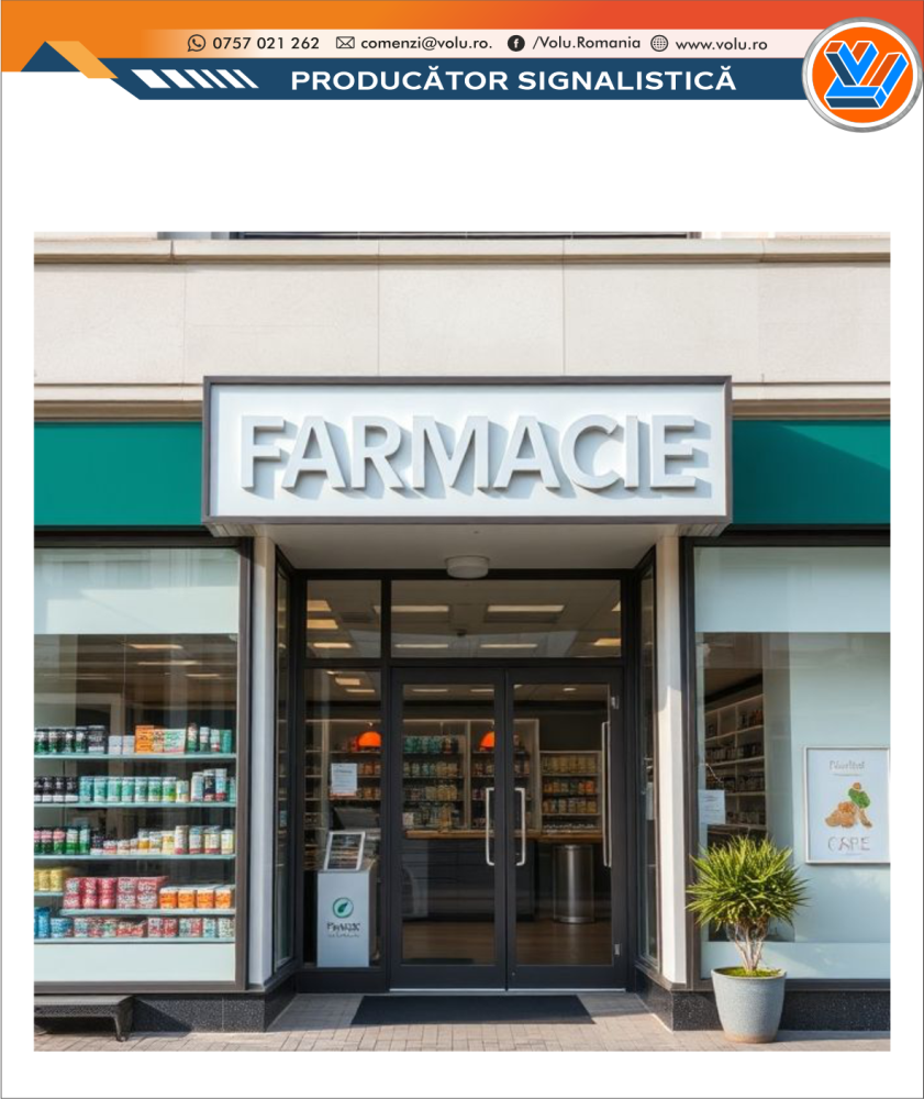 Litere Volumetrice Iluminate LED - personalizat Farmacie [2]