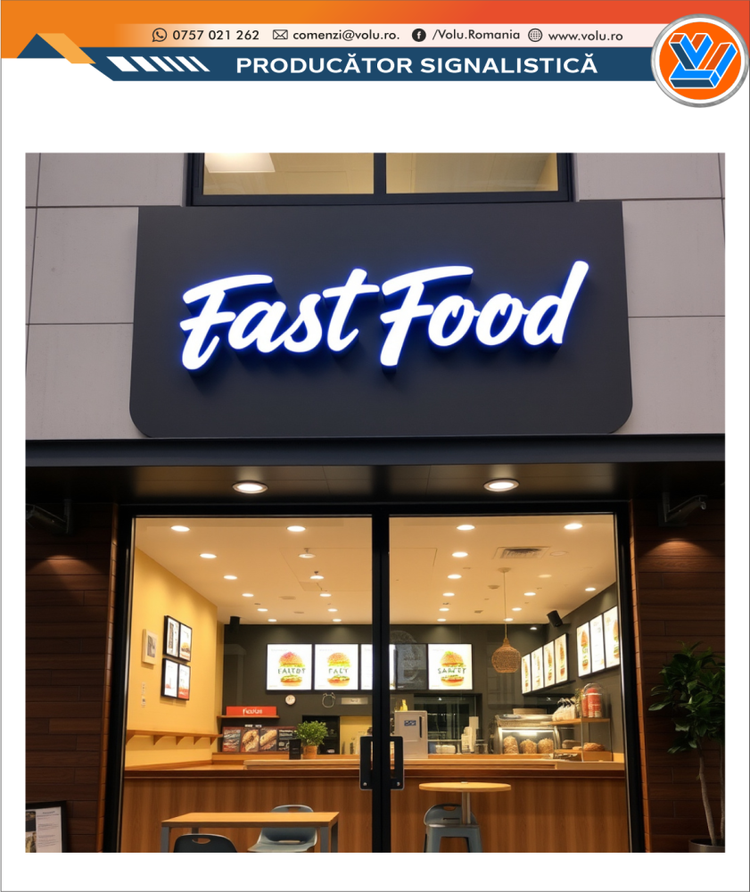 Litere Volumetrice Iluminate LED - personalizat Fast Food [2]