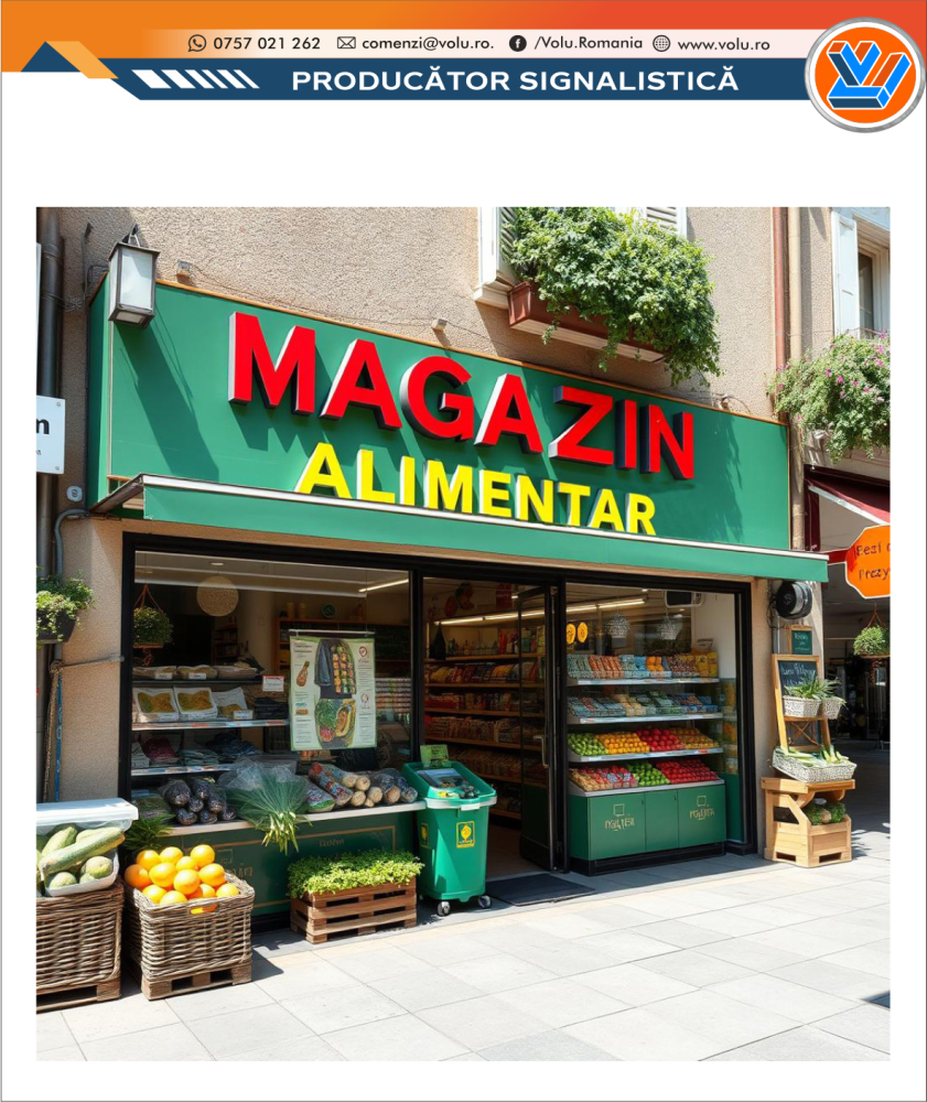 Litere Volumetrice Iluminate LED - personalizat Magazin Alimentar [4]