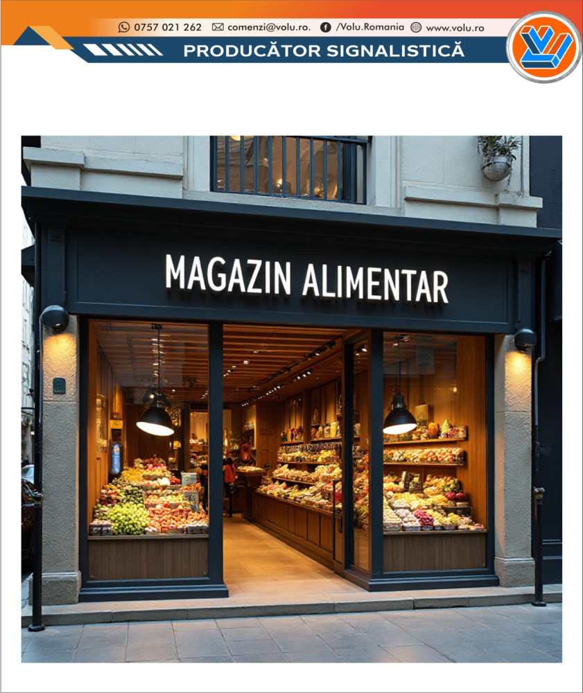 Litere Volumetrice Iluminate LED - personalizat Magazin Alimentar [5]