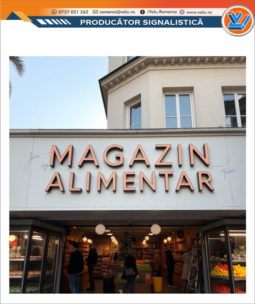 Litere Volumetrice Iluminate LED - personalizat Magazin Alimentar [6]