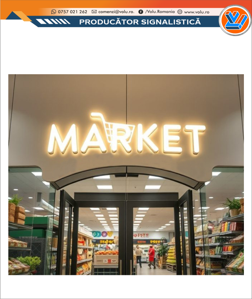 Litere Volumetrice Iluminate LED - personalizat Market [1]