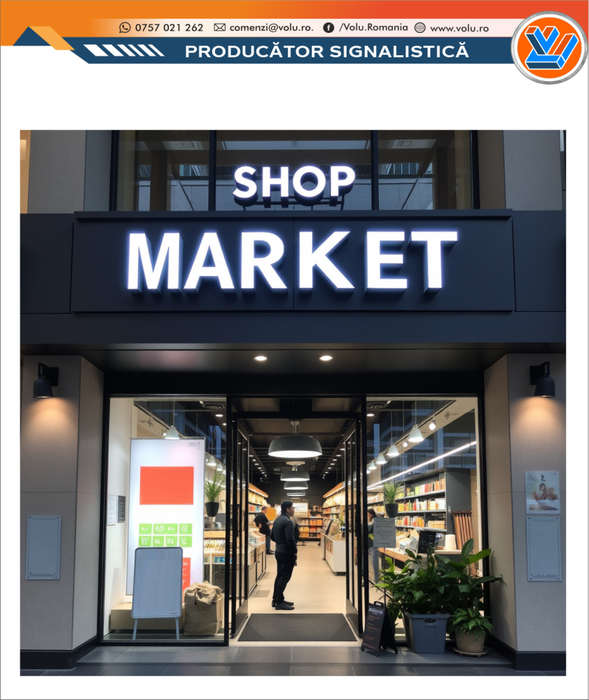 Litere Volumetrice Iluminate LED - personalizat Market [2]