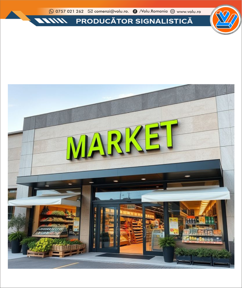 Litere Volumetrice Iluminate LED - personalizat Market [3]