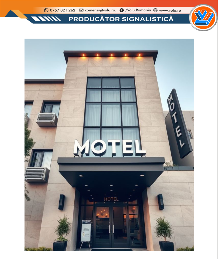 Litere Volumetrice Iluminate LED - personalizat Motel [2]