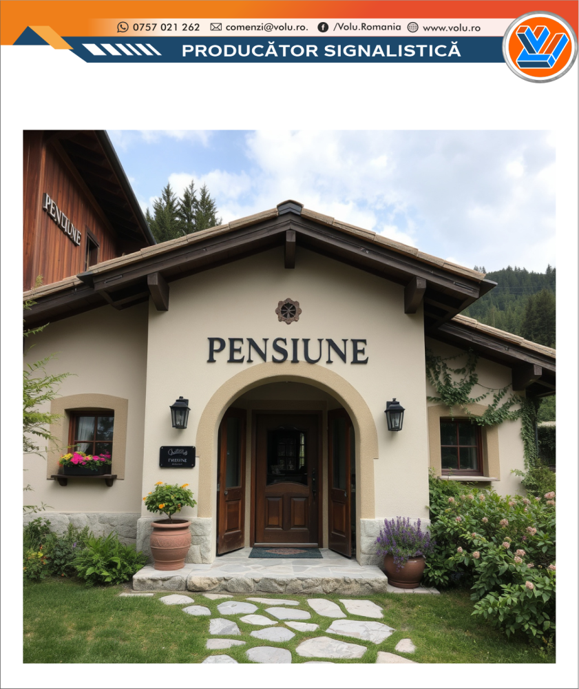 Litere Volumetrice Iluminate LED - personalizat Pensiune [4]