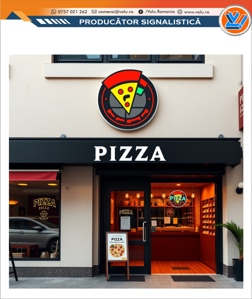 Litere Volumetrice Iluminate LED - personalizat Pizza [1]