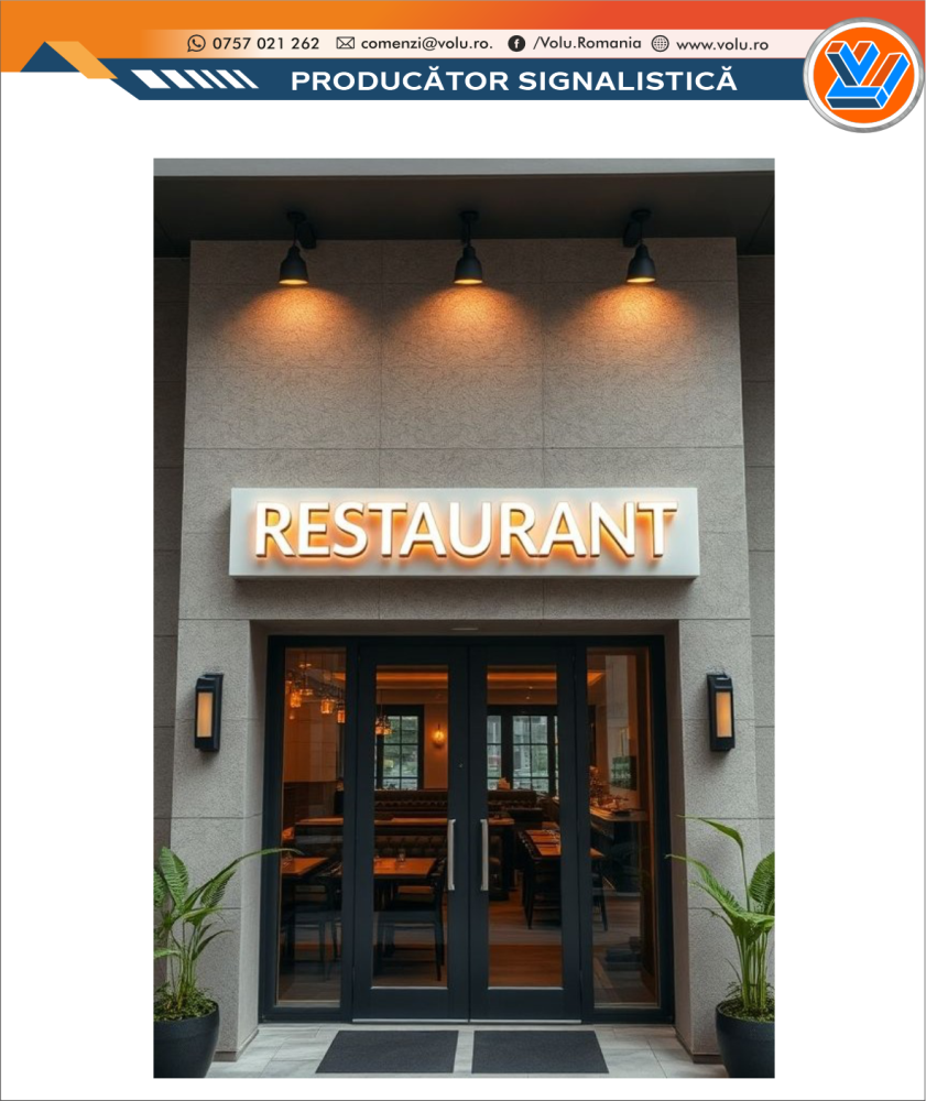 Litere Volumetrice Iluminate LED - personalizat Restaurant [3]