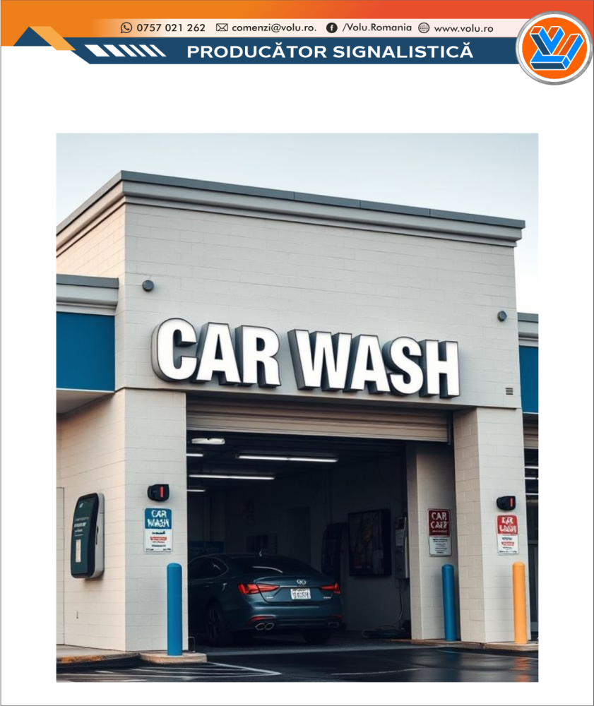 Litere Volumetrice Iluminate LED - personalizat Spalatorie Auto [2]