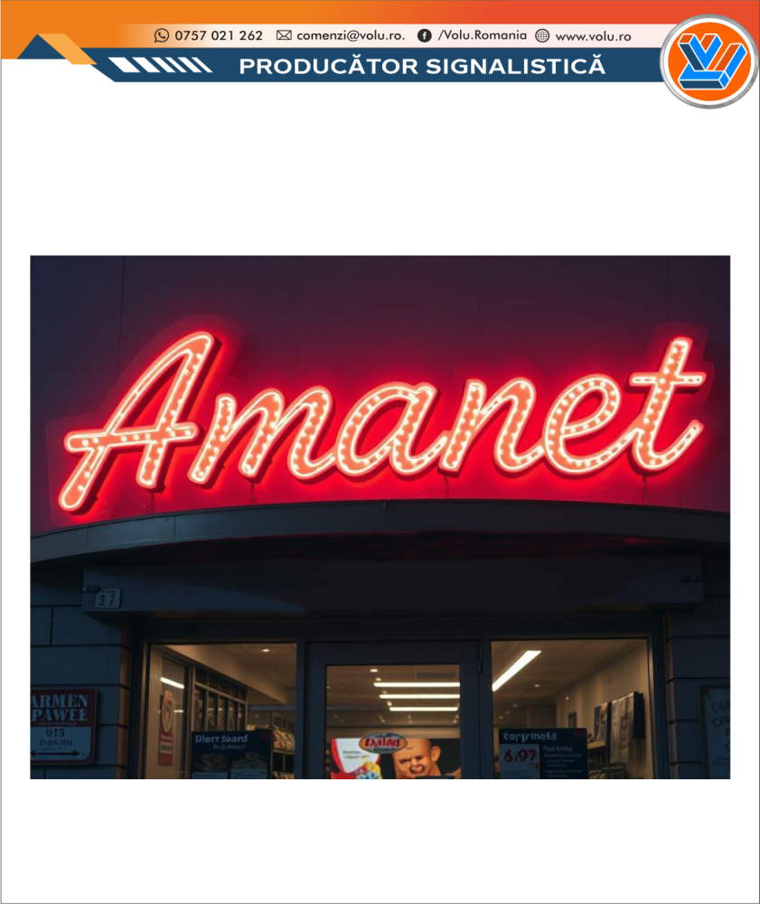 Litere Volumetrice Iluminate NEONFLEX - personalizat Amanet [3]