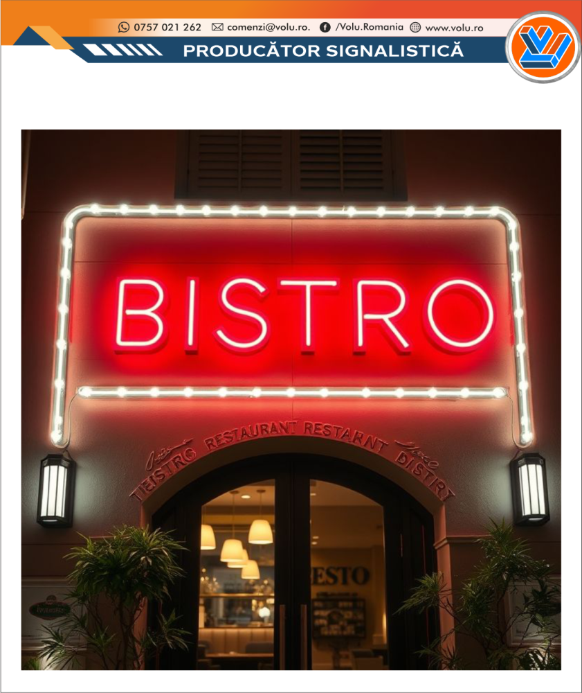 Litere Volumetrice Iluminate NEONFLEX - personalizat Bistro [4]