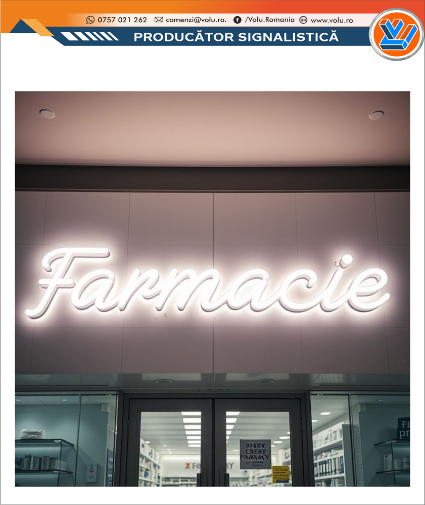 Litere Volumetrice Iluminate NEONFLEX - personalizat Farmacie [3]