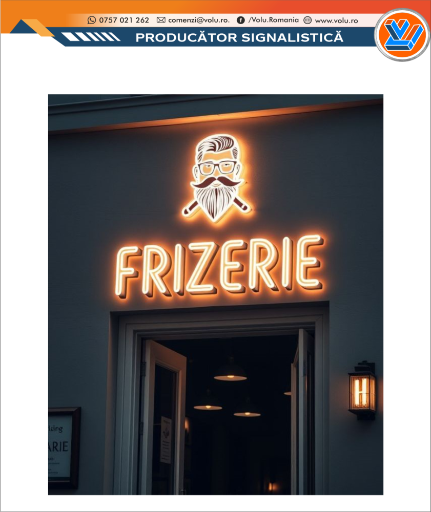 Litere Volumetrice Iluminate NEONFLEX - personalizat Frizerie [2]