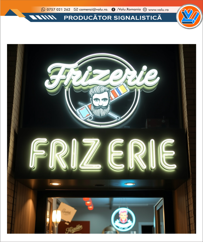 Litere Volumetrice Iluminate NEONFLEX - personalizat Frizerie [4]