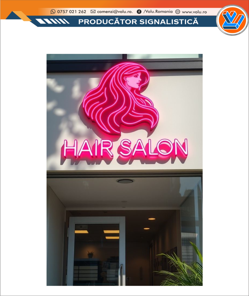 Litere Volumetrice Iluminate NEONFLEX - personalizat Hair Salon [4]