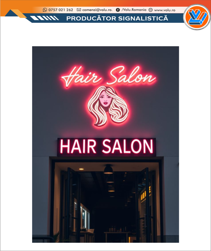 Litere Volumetrice Iluminate NEONFLEX - personalizat Hair Salon [2]