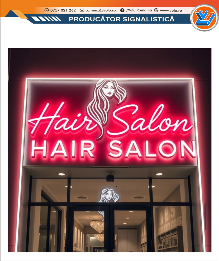 Litere Volumetrice Iluminate NEONFLEX - personalizat Hair Salon [3]