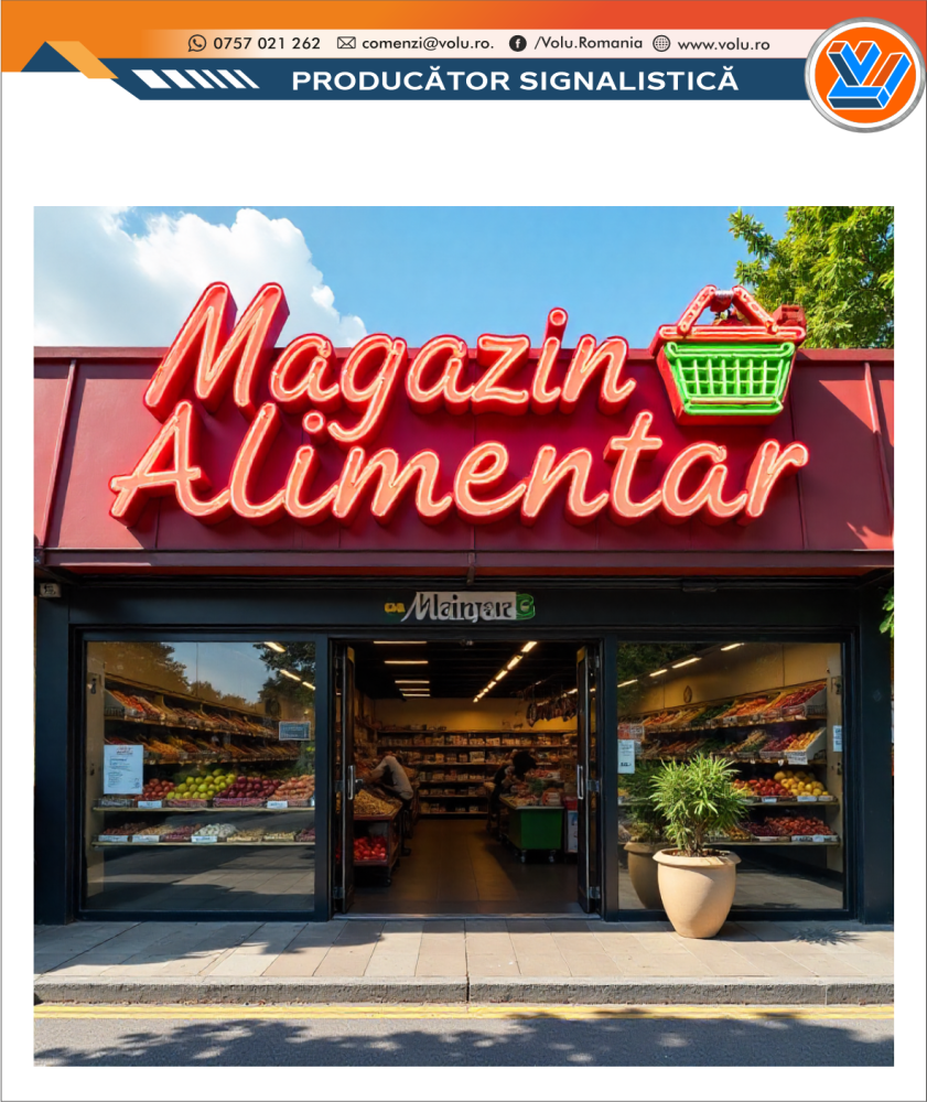 Litere Volumetrice Iluminate NEONFLEX - personalizat Magazin Alimentar [1]