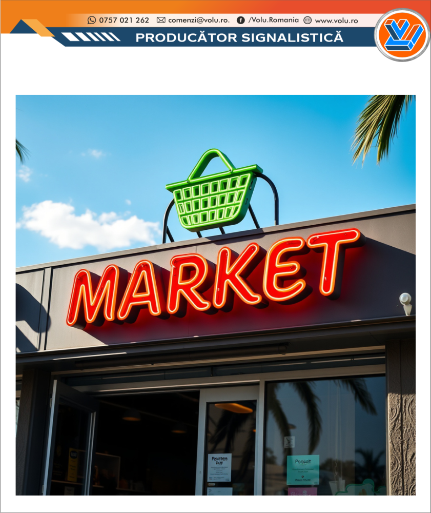 Litere Volumetrice Iluminate NEONFLEX - personalizat Market [3]