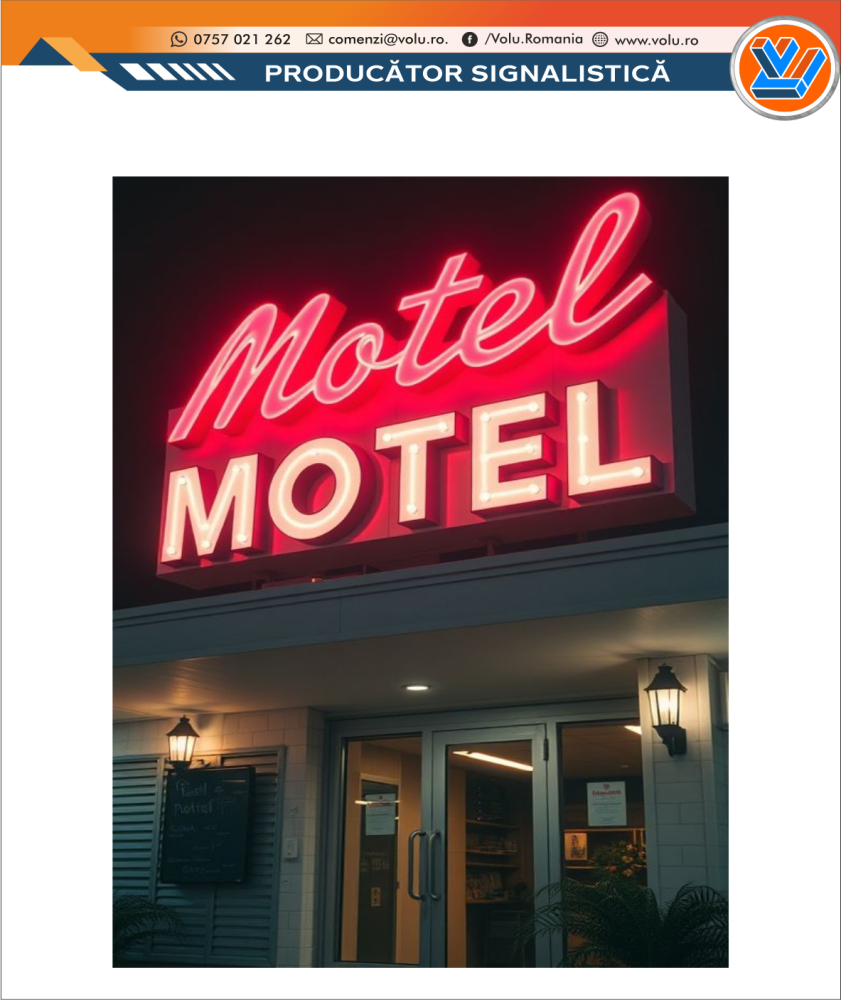 Litere Volumetrice Iluminate NEONFLEX - personalizat Motel [2]