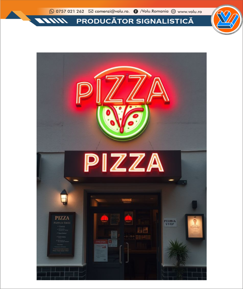 Litere Volumetrice Iluminate NEONFLEX - personalizat Pizza [1]