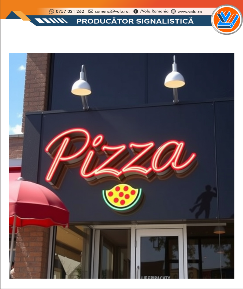 Litere Volumetrice Iluminate NEONFLEX - personalizat Pizza [4]