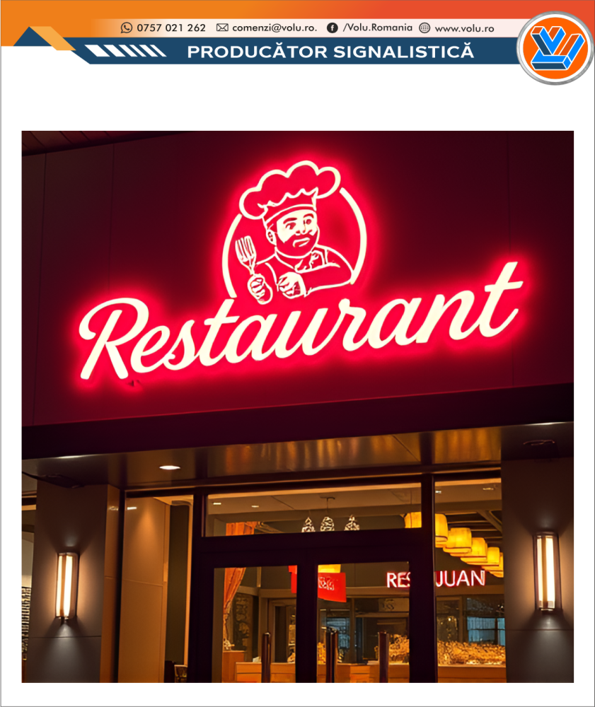 Litere Volumetrice Iluminate NEONFLEX - personalizat Restaurant [1]