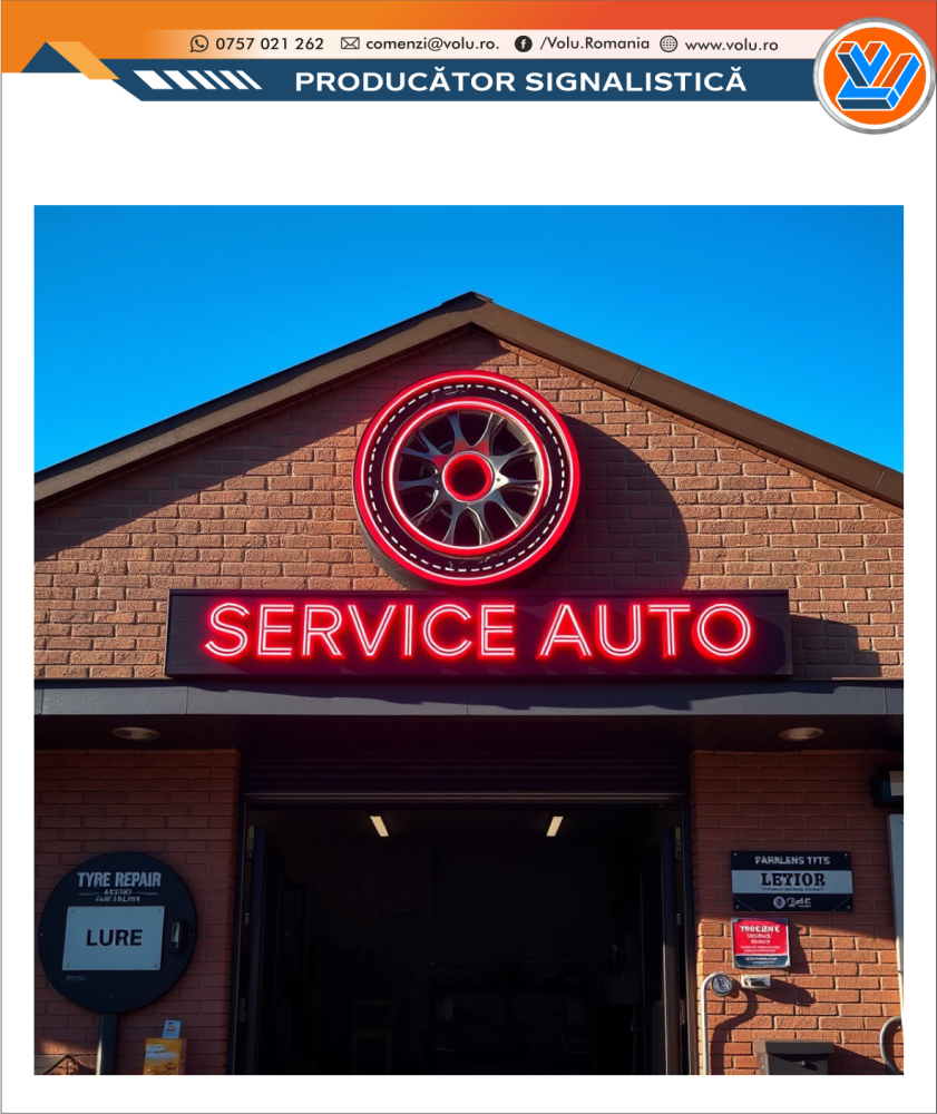 Litere Volumetrice Iluminate NEONFLEX - personalizat Service Auto [1]