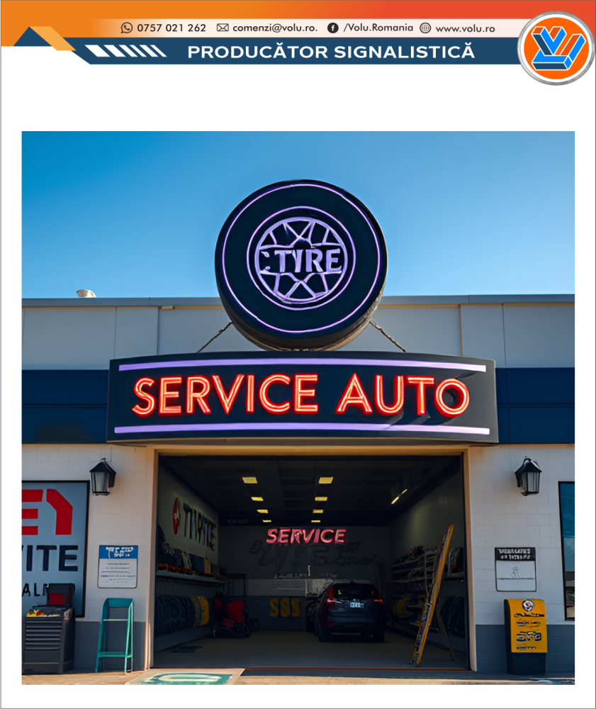 Litere Volumetrice Iluminate NEONFLEX - personalizat Service Auto [2]