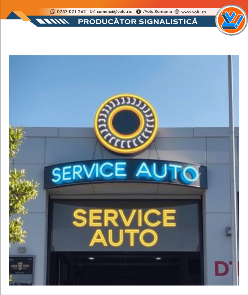 Litere Volumetrice Iluminate NEONFLEX - personalizat Service Auto [3]