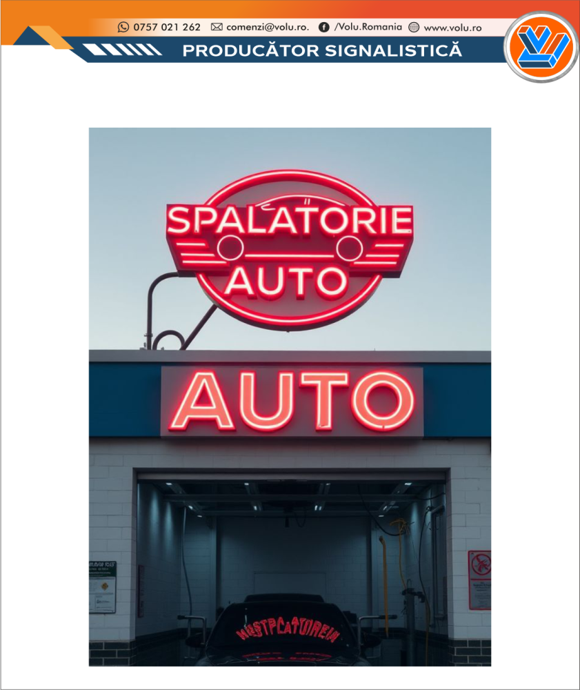 Litere Volumetrice Iluminate NEONFLEX - personalizat Spalatorie Auto [1]