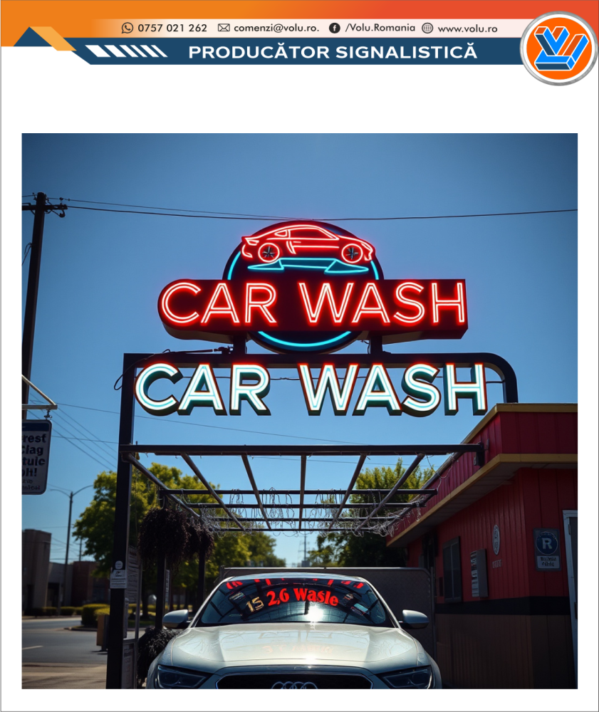 Litere Volumetrice Iluminate NEONFLEX - personalizat Spalatorie Auto [2]
