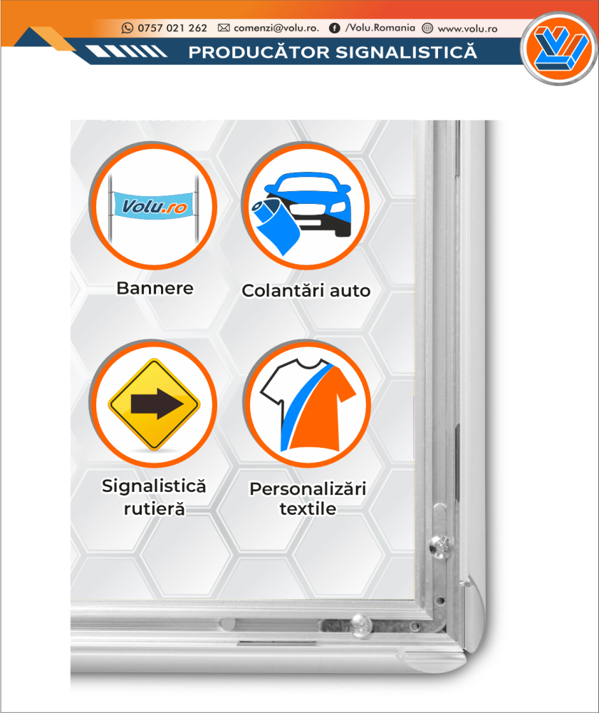 Rama click argintie 25/45 A0 [2]