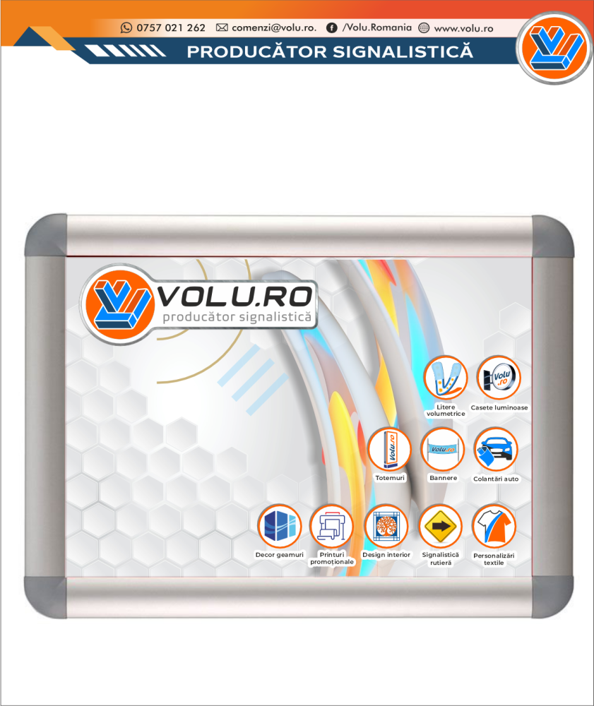 Rama click OPTI argintie 25/45 A4 [3]