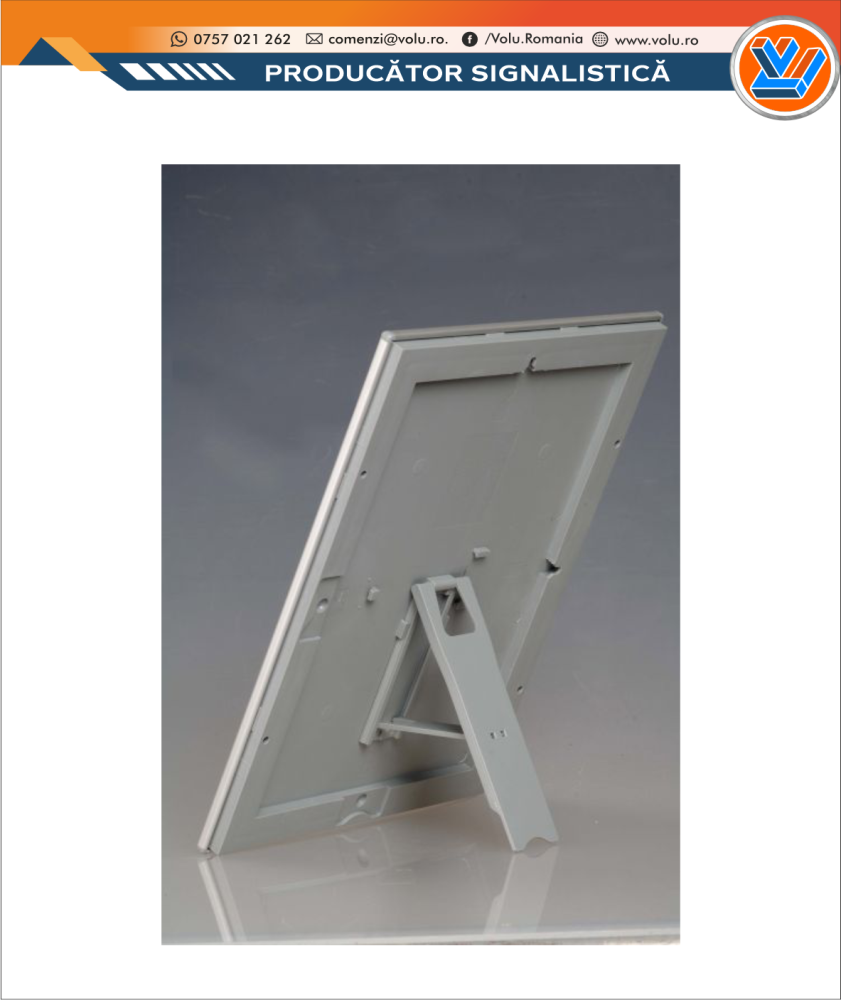 Rama click OPTI argintie 25/45 A4 cu picior [5]