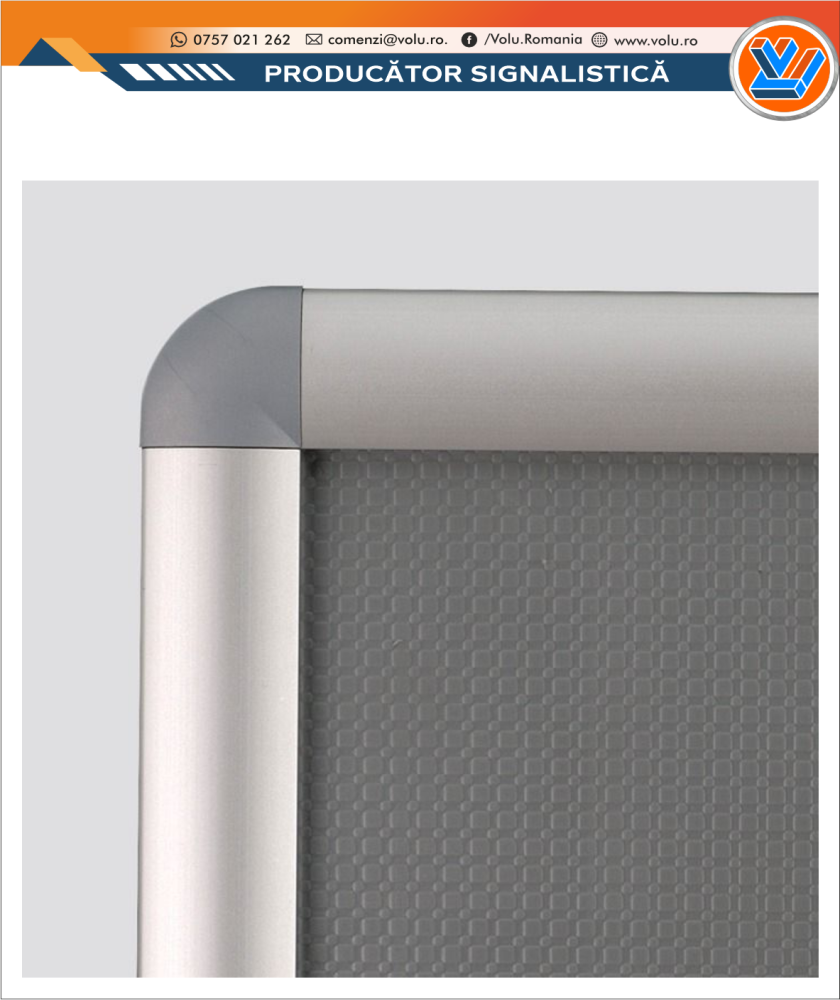 Rama click OPTI argintie 25/45 A4 cu picior [2]