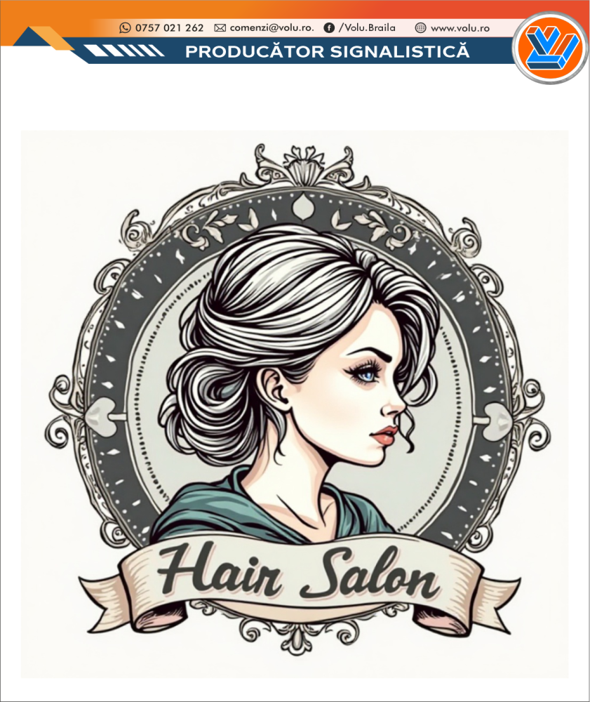 Sticker decorativ personalizat Hair Salon [2]