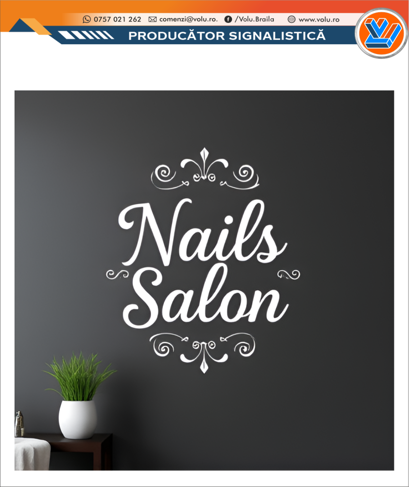Sticker decorativ personalizat Nails Salon [5]